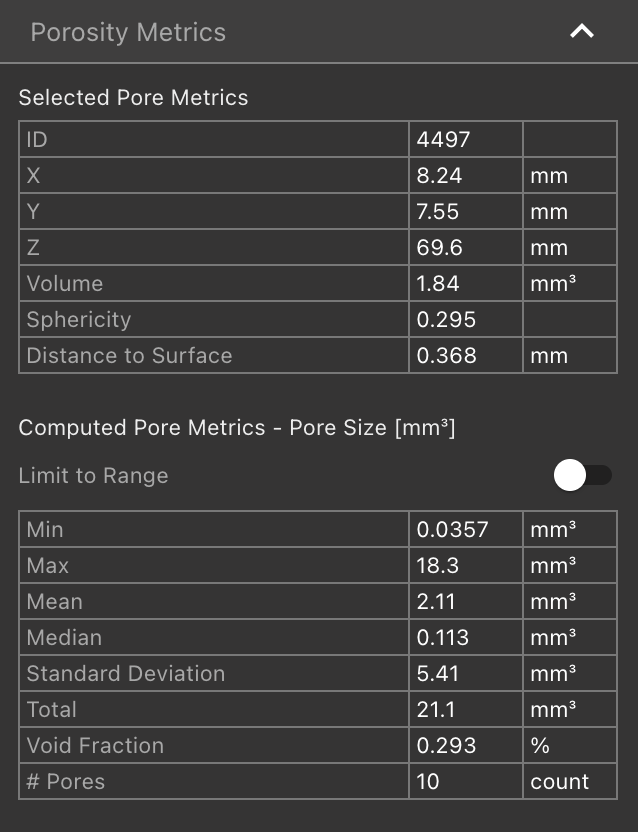Analysis Results Attributes