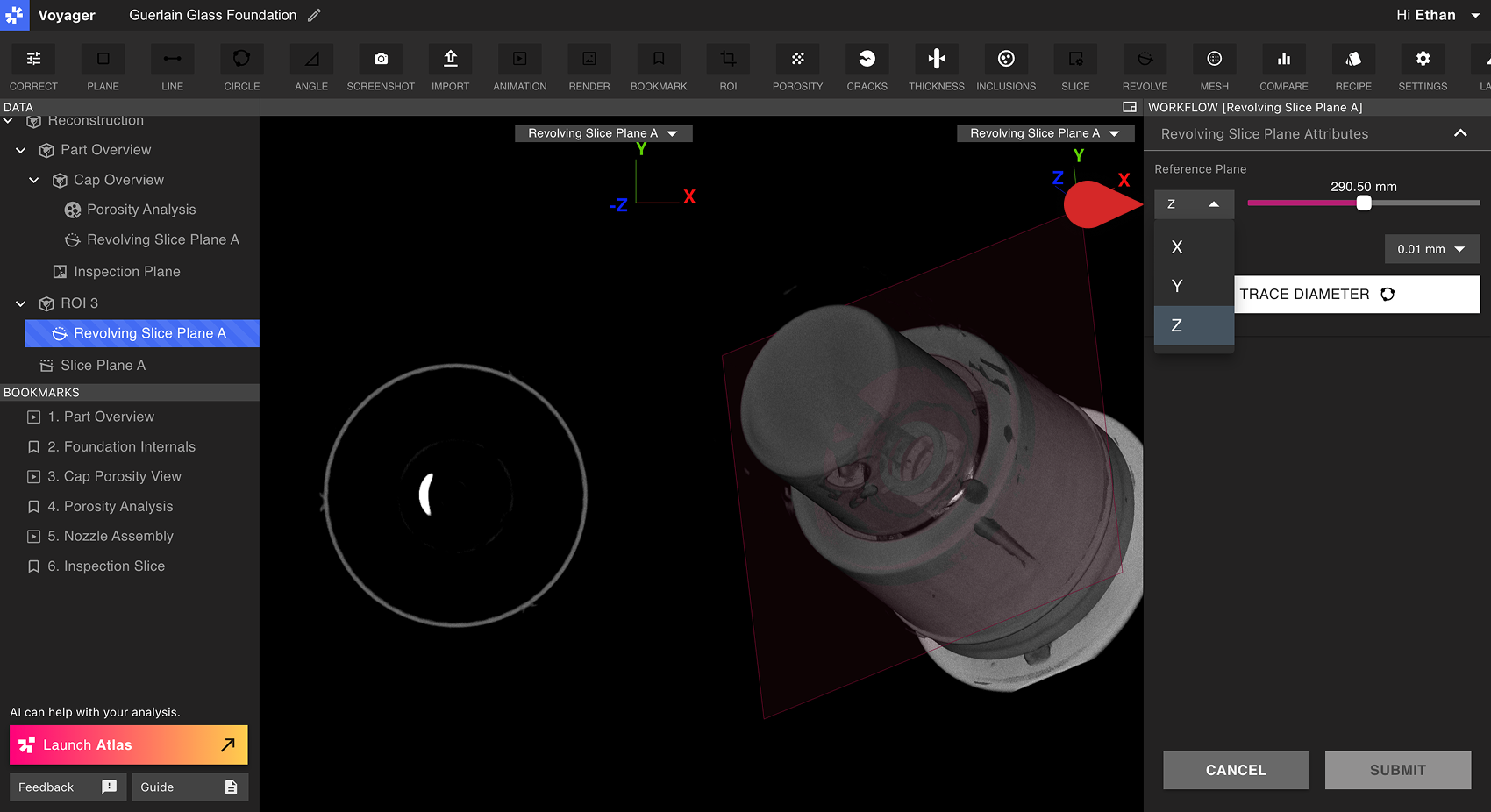 Creating a Revolving Slice Plane Step 2