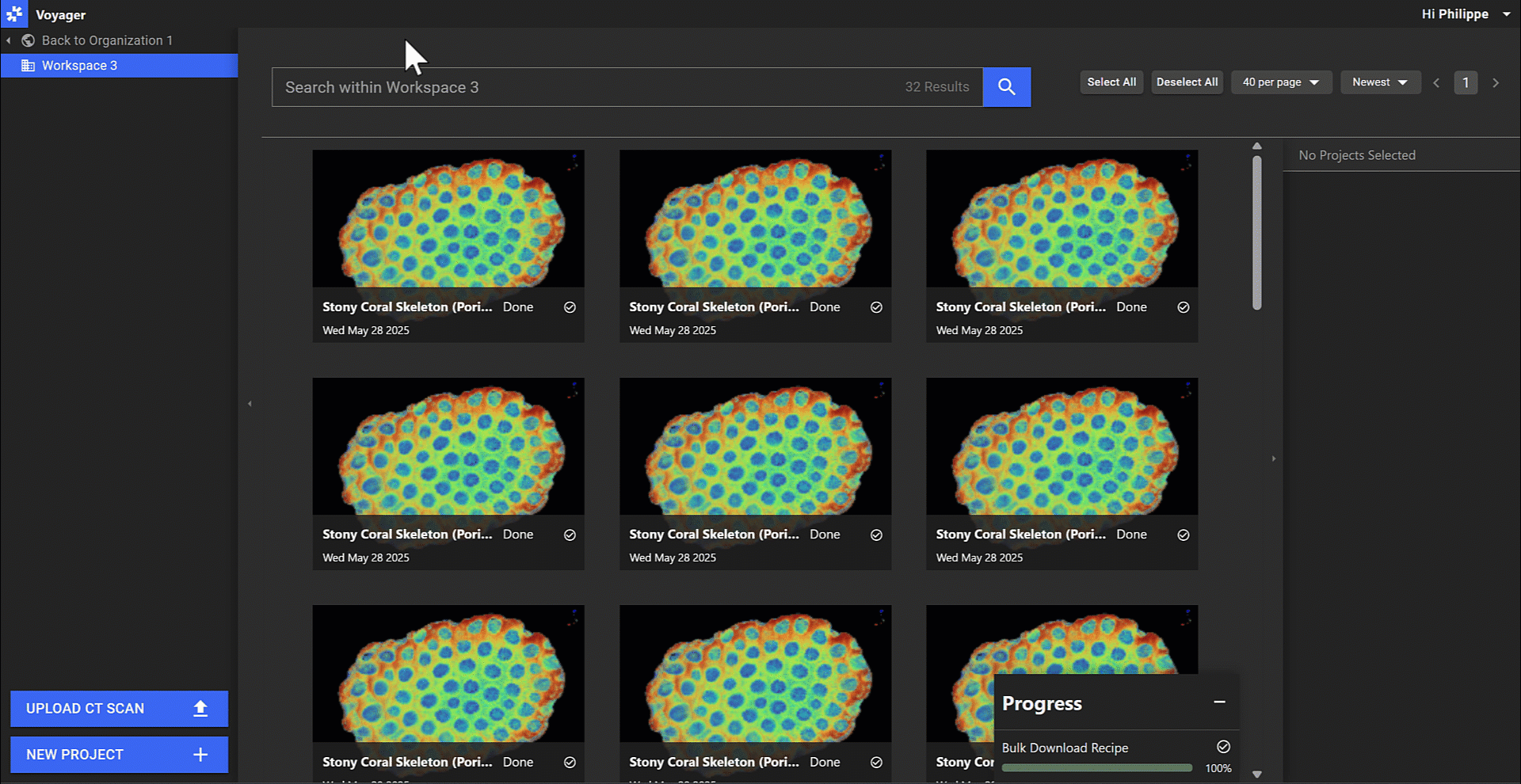 Bulk Downloads Recipe Results