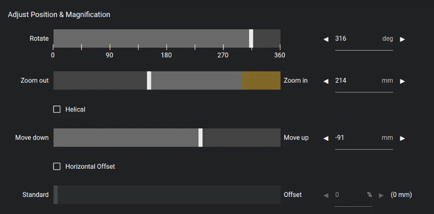 Adjust Position Magnification