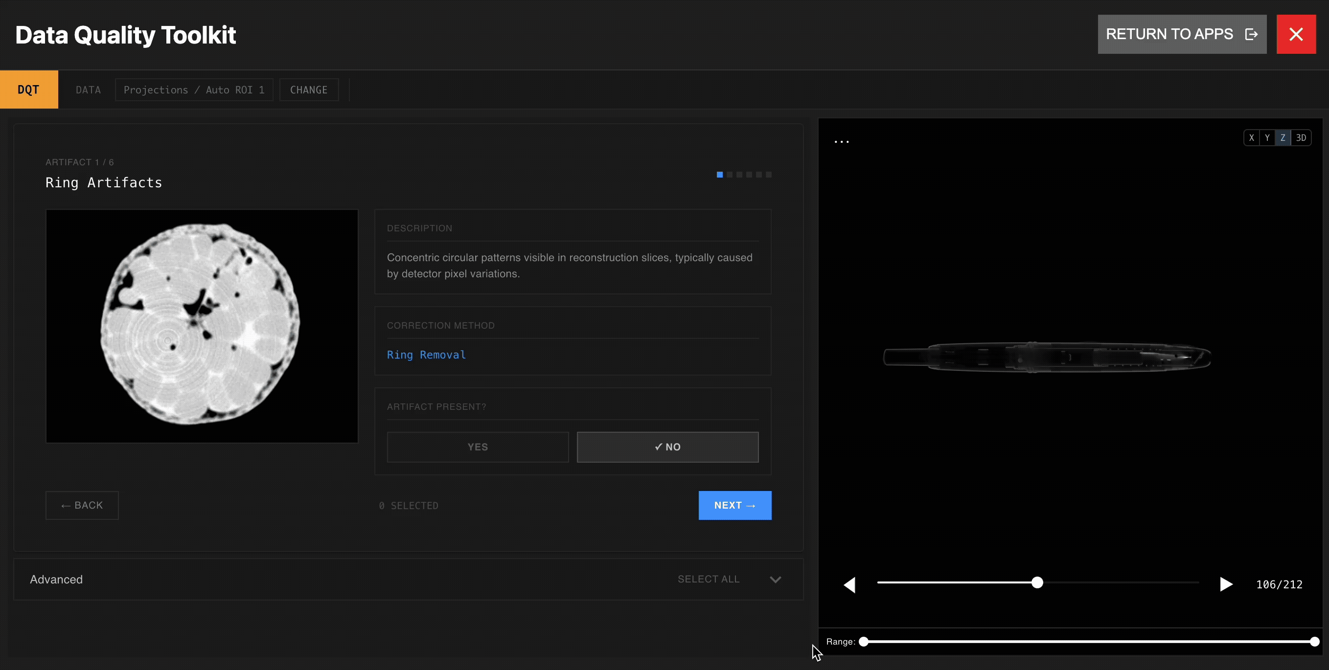DQT Identifying Artifacts