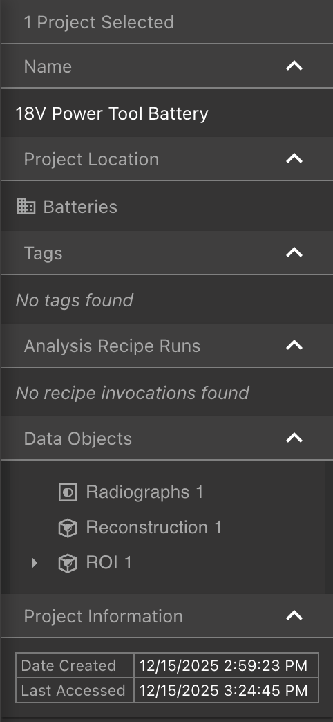 Project Dashboard - Lumafield Support Documentation