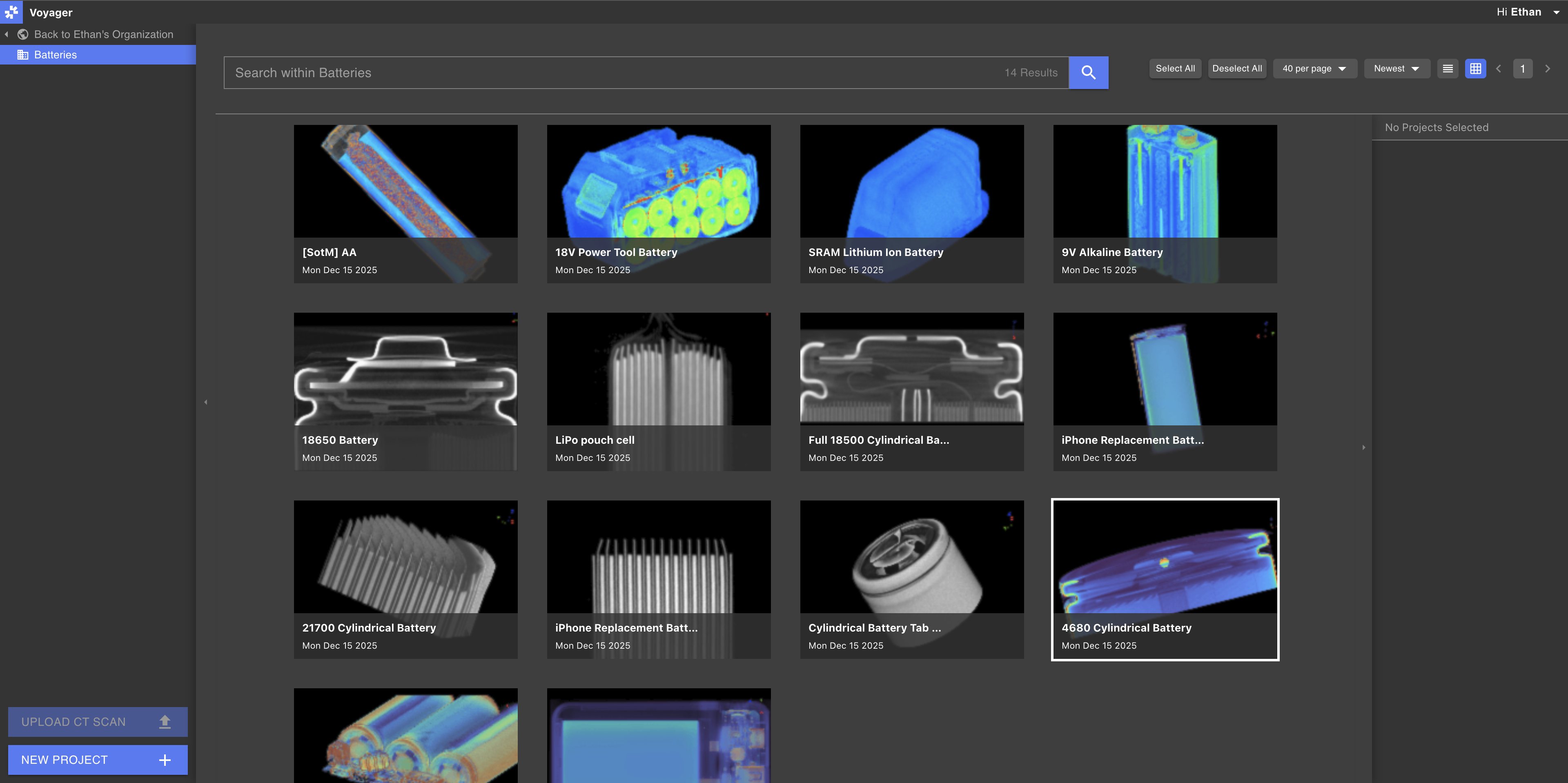 Project Dashboard - Lumafield Support Documentation