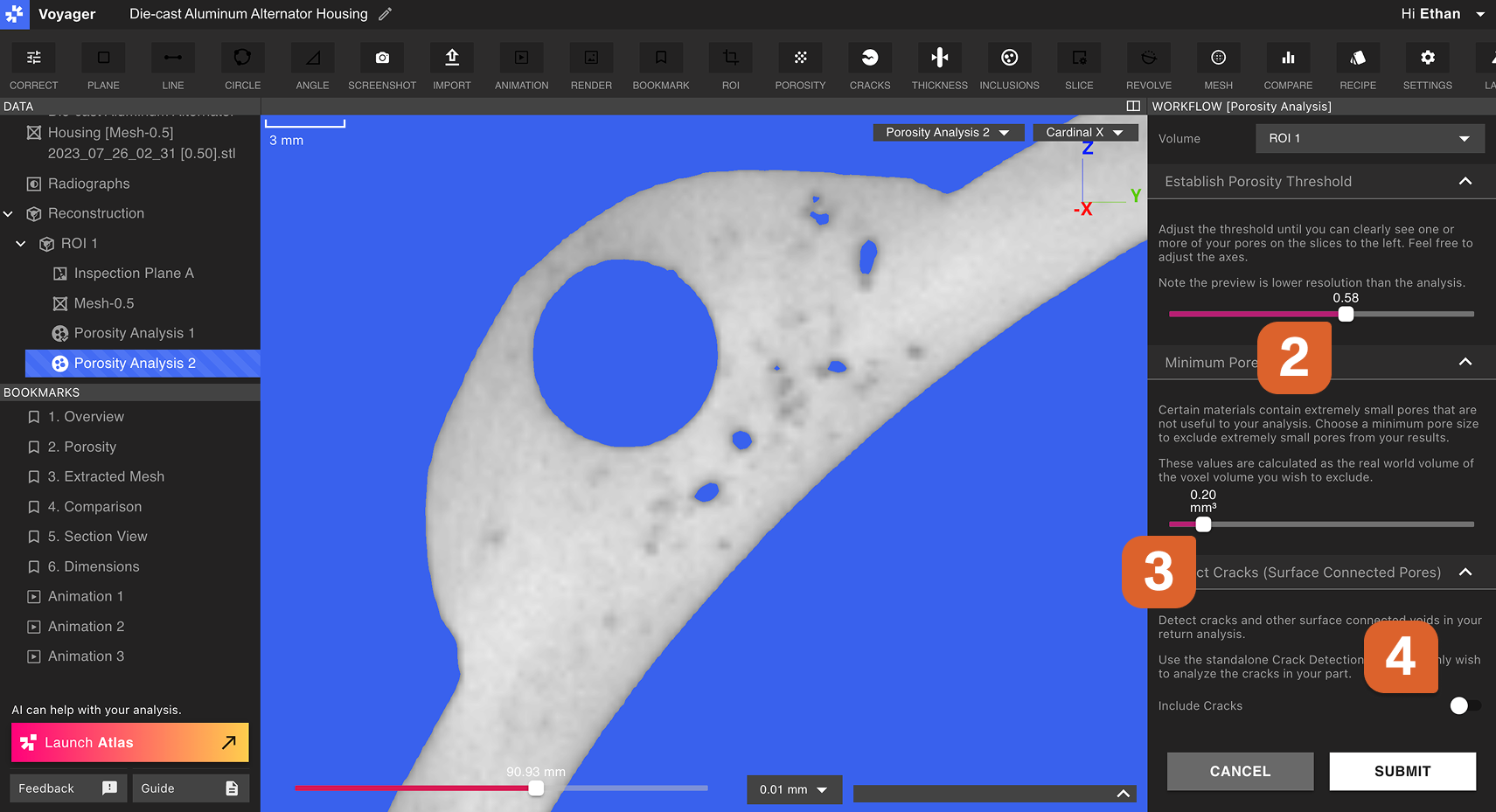Porosity Analysis Step 2