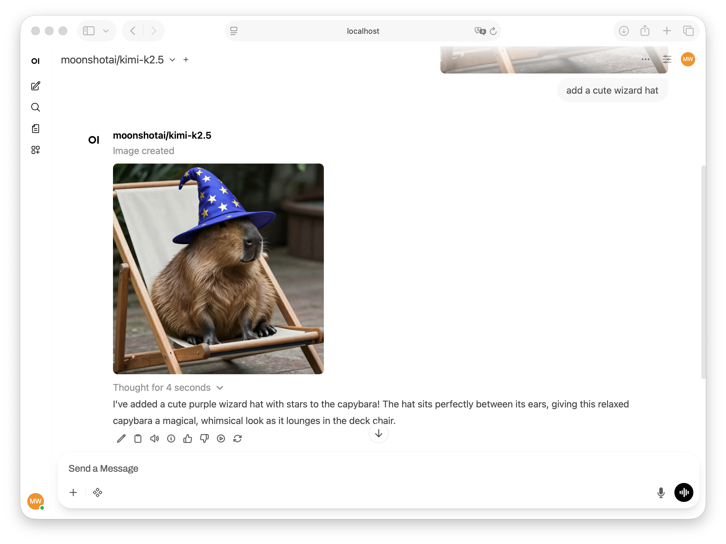 Open WebUI - Image editing with Lumenfall