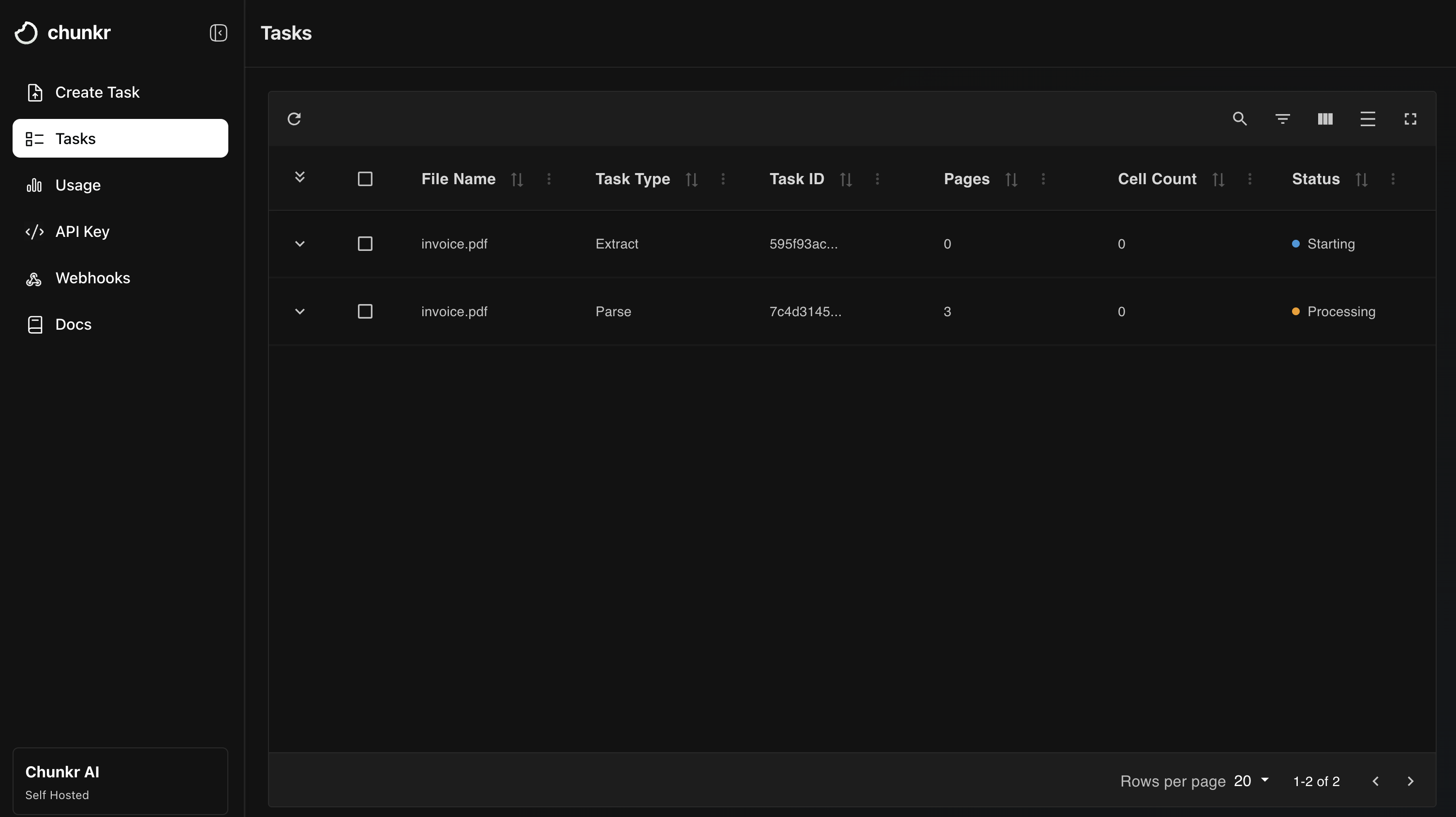 Submit and View Tasks
