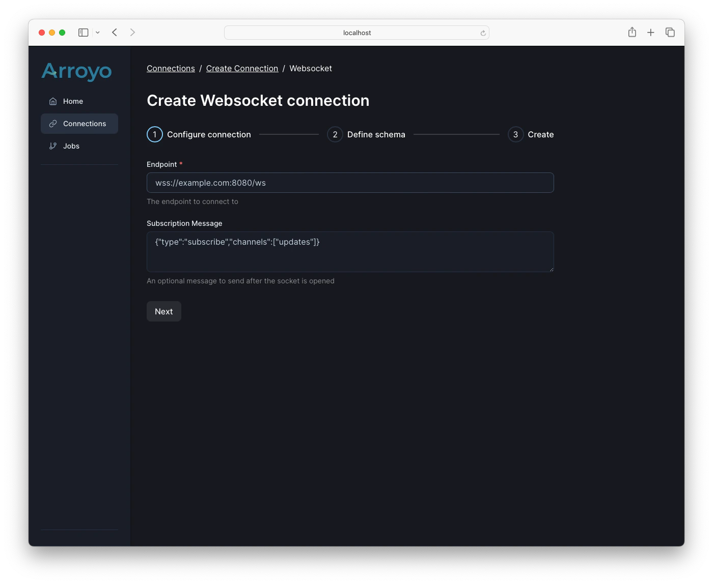 WebSocket creation flow