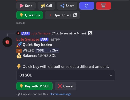 Quick buy amount selection