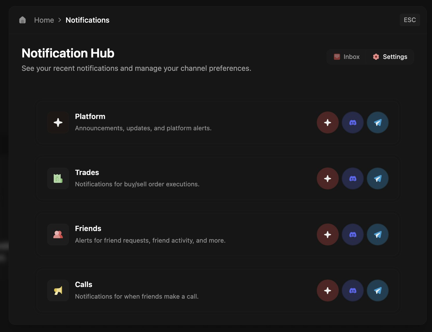 Customize notification settings