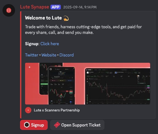 Partner welcome message in Discord