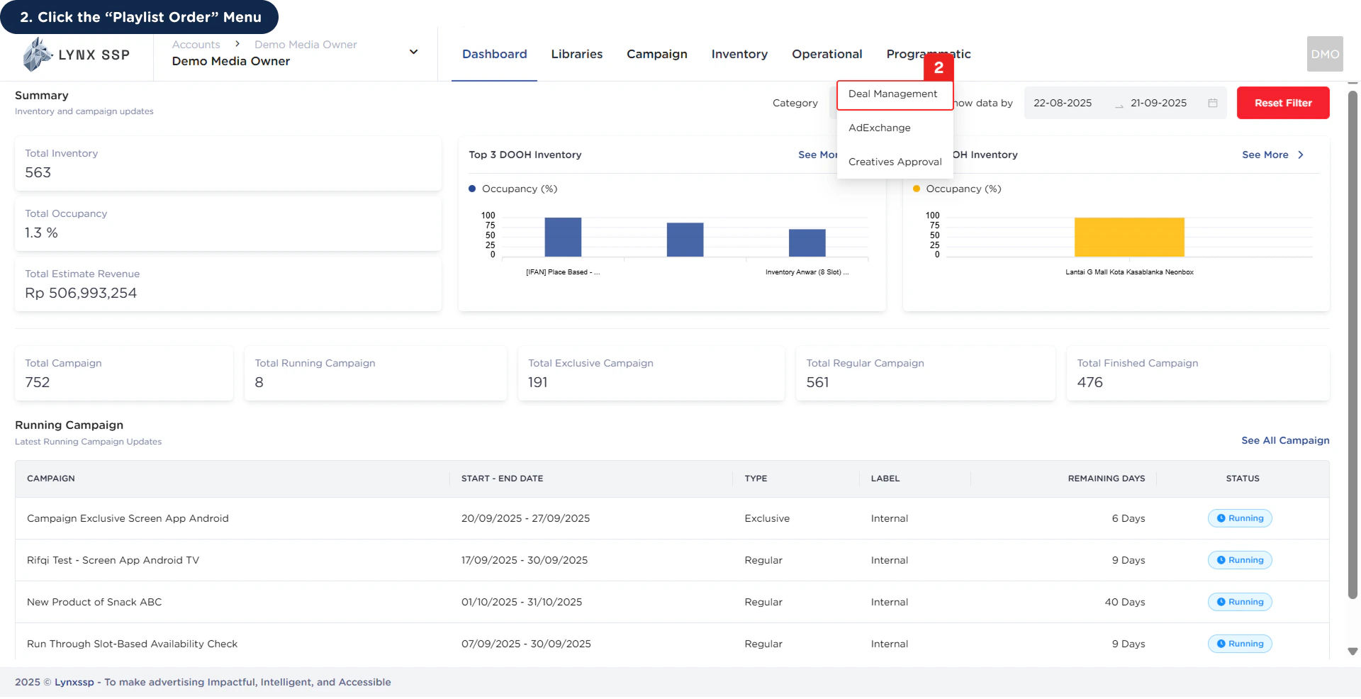 Accessing the Deal Management Page 2 Pn