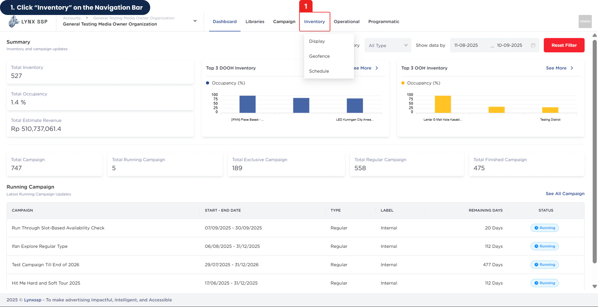 Accessing Inventory Display 1