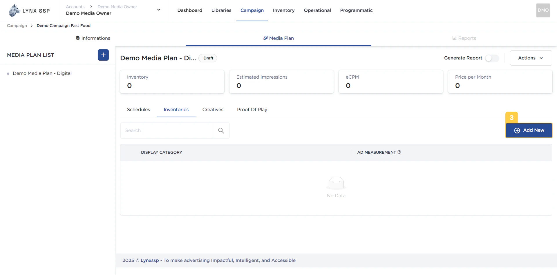 Add New Inventory Button