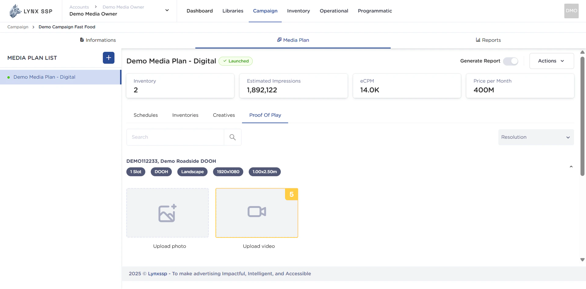Upload Video Section
