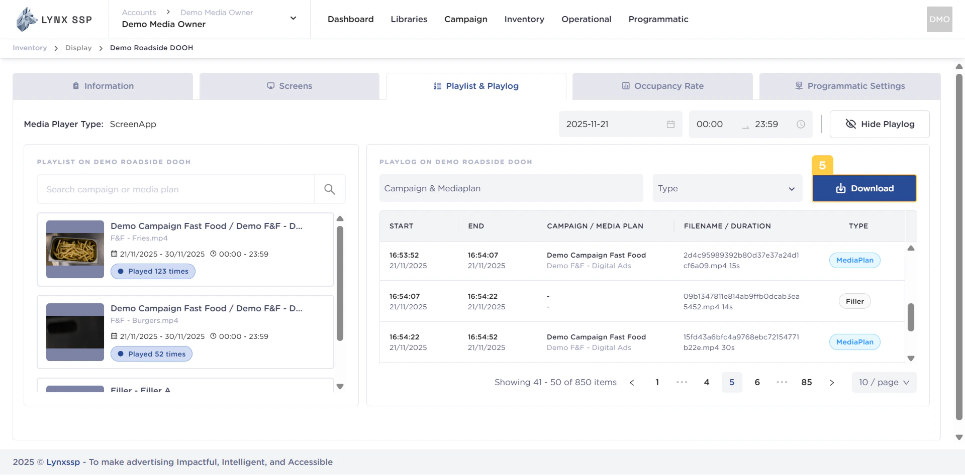 Button Download Playlog