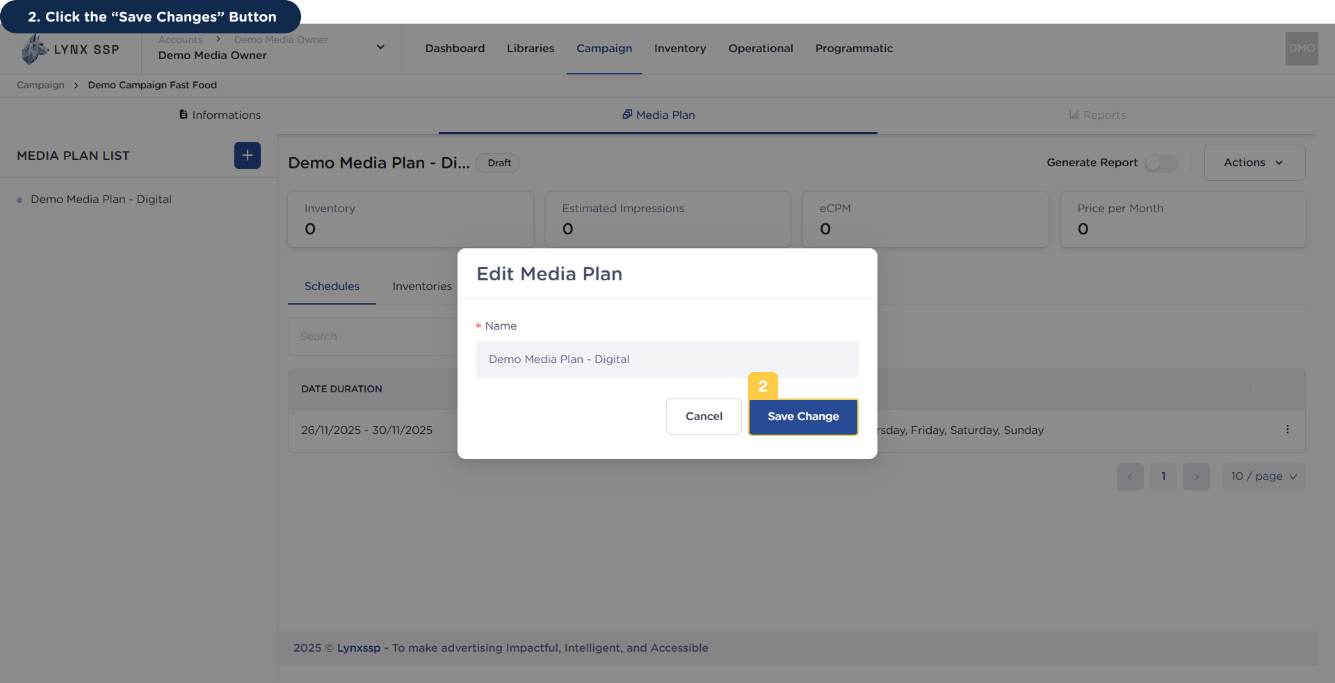 Edit Media Plan 2