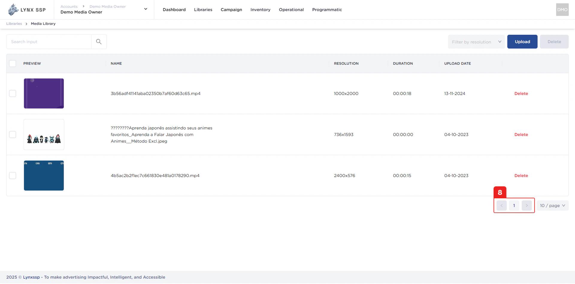 Pagination