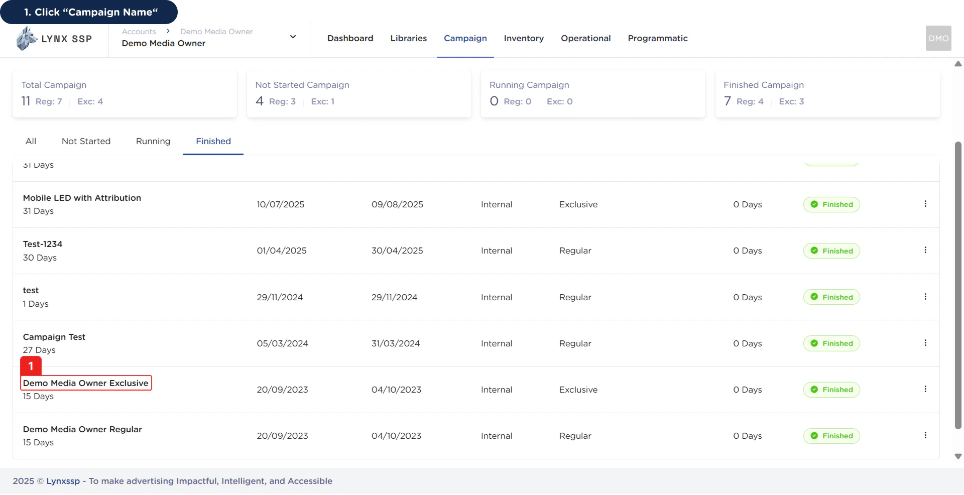 Accessing Campaign Reports 1 Pn
