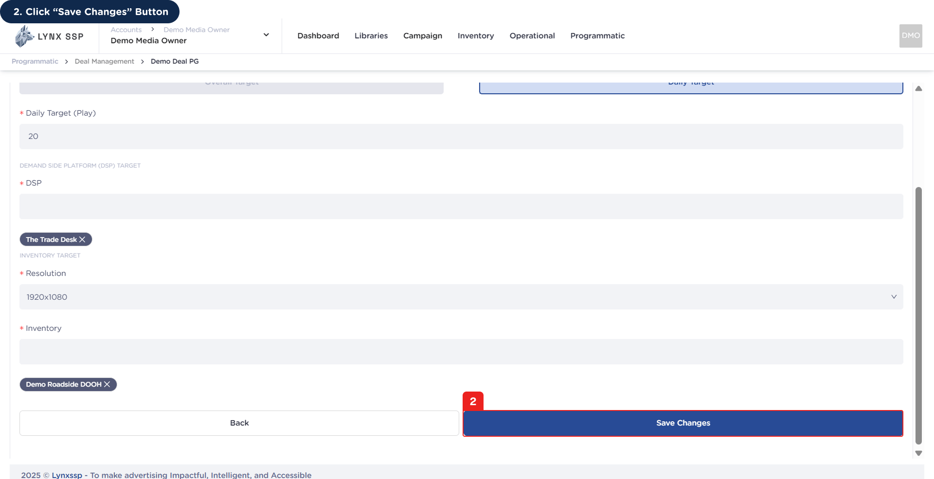 Accessing the Create New Deal Page 1