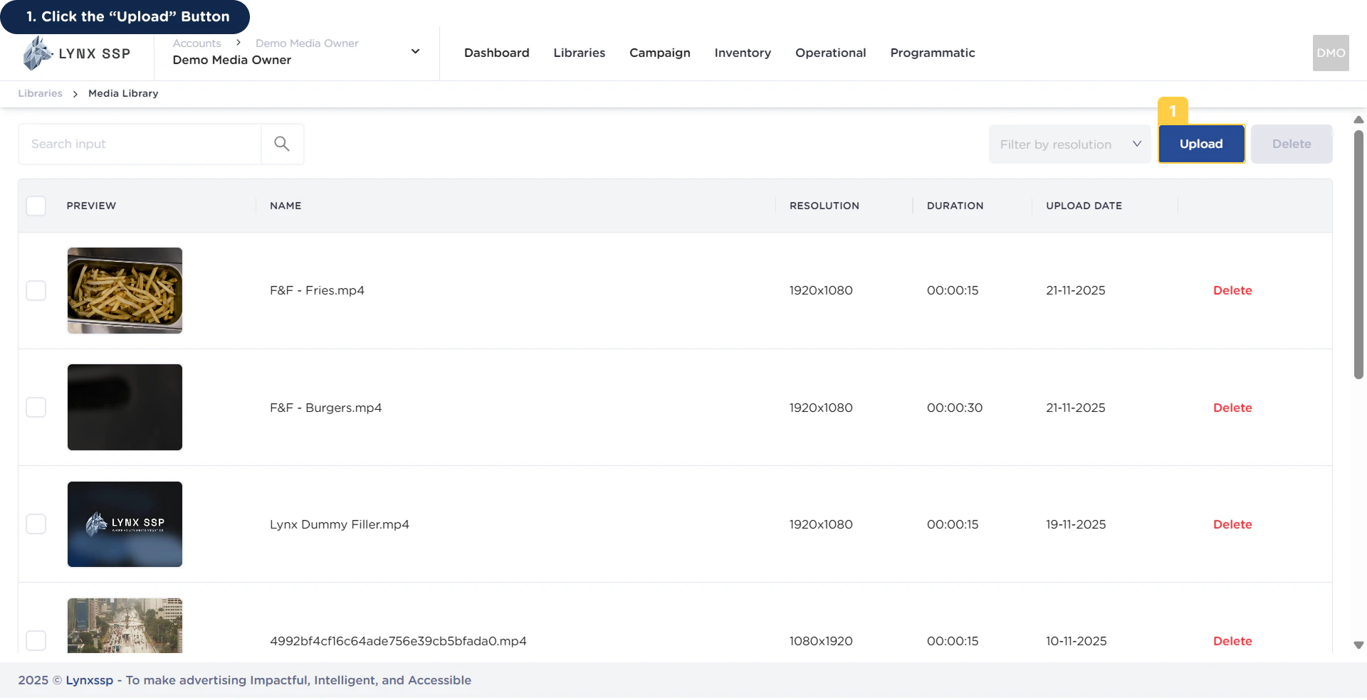 Upload via URL Link 1