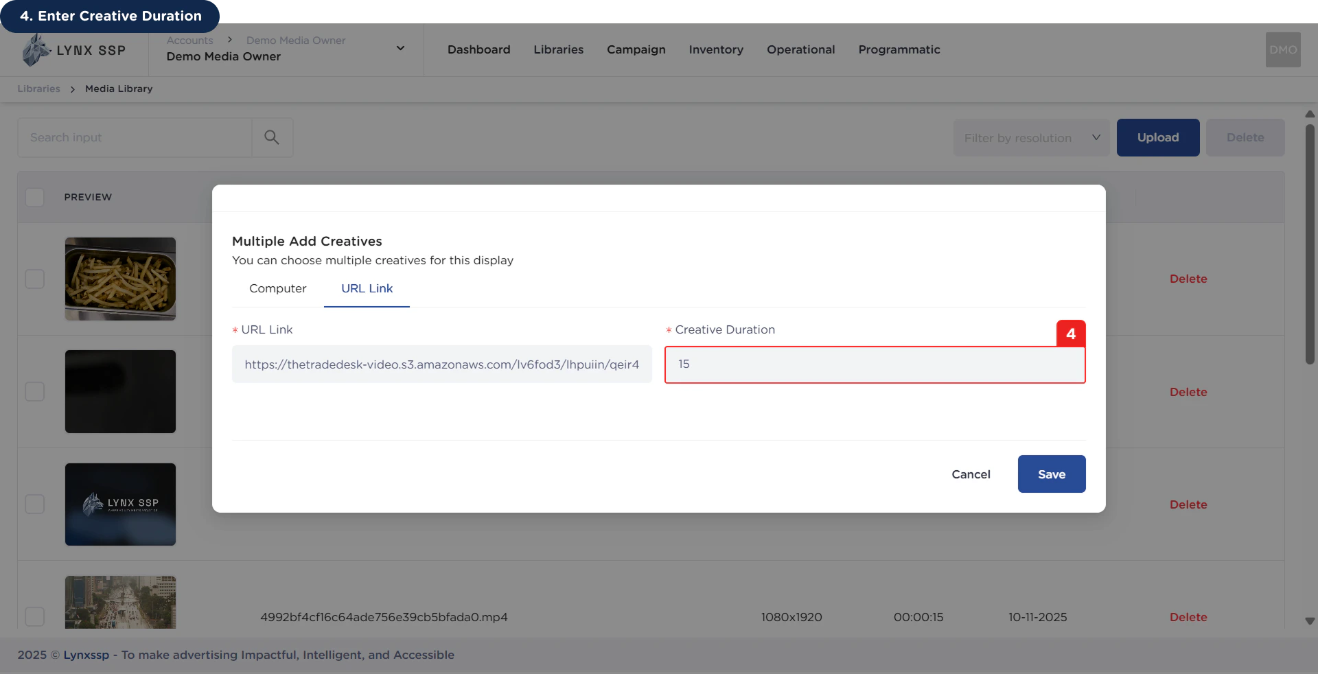 Upload via URL Link 4