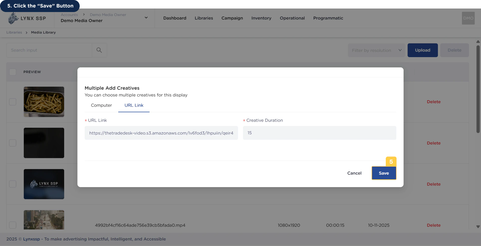 Upload via URL Link 5