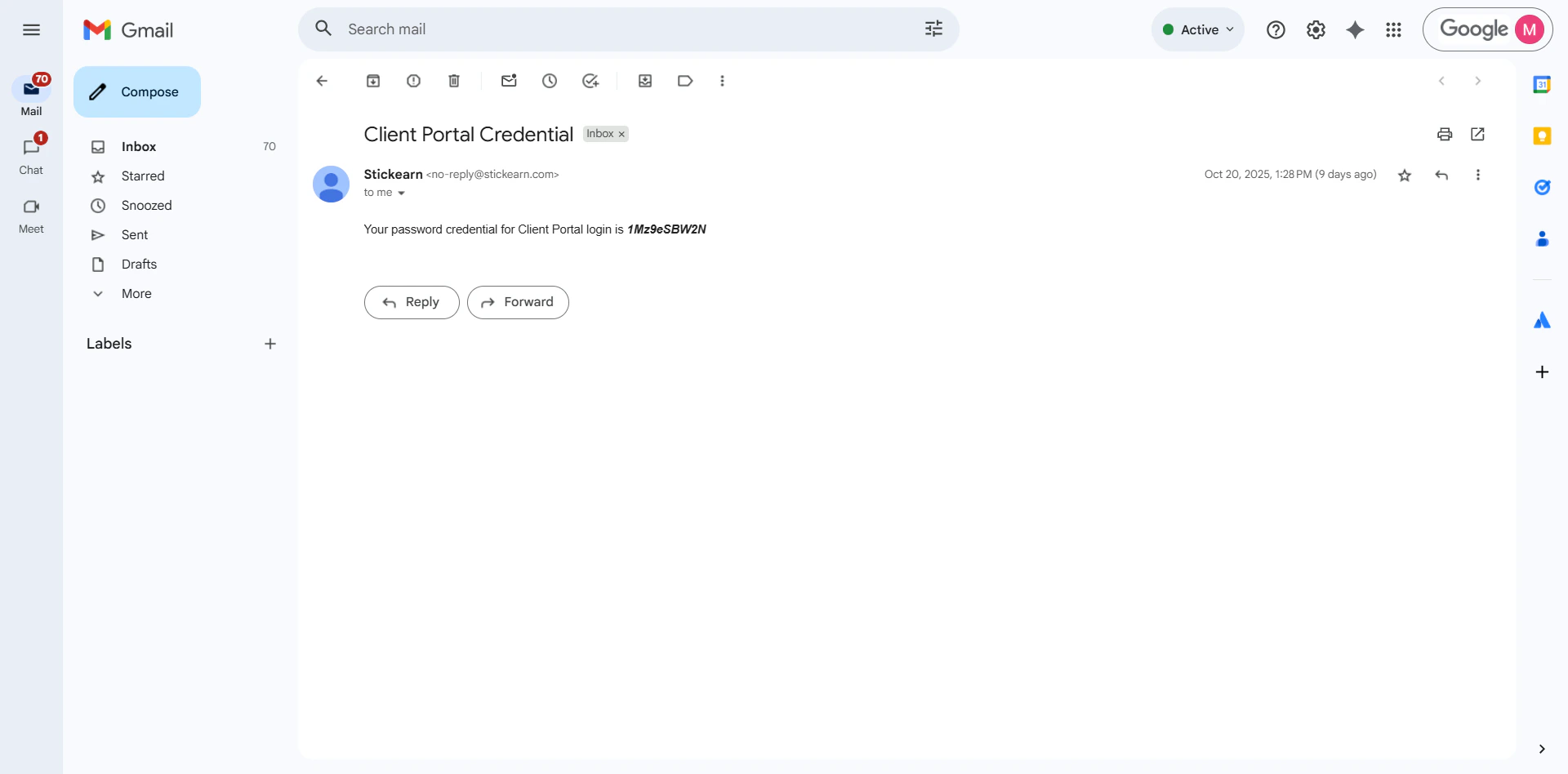 Credential Email