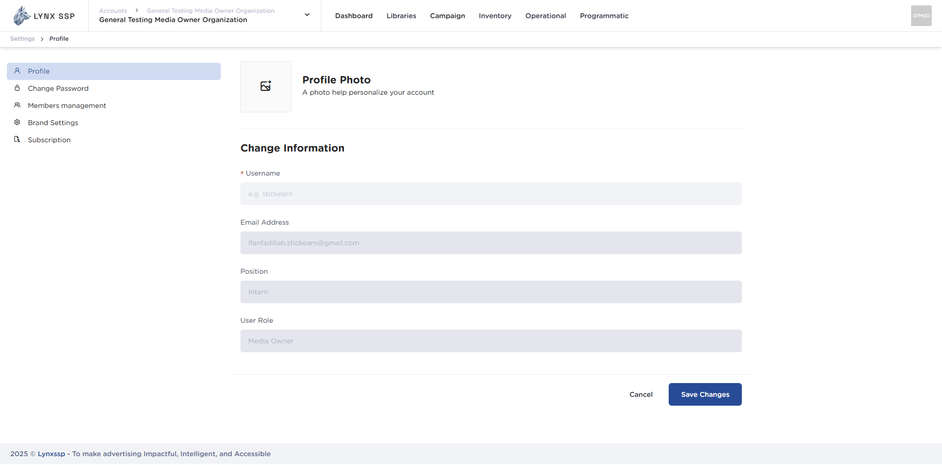 Accessing Profile Page 2.2