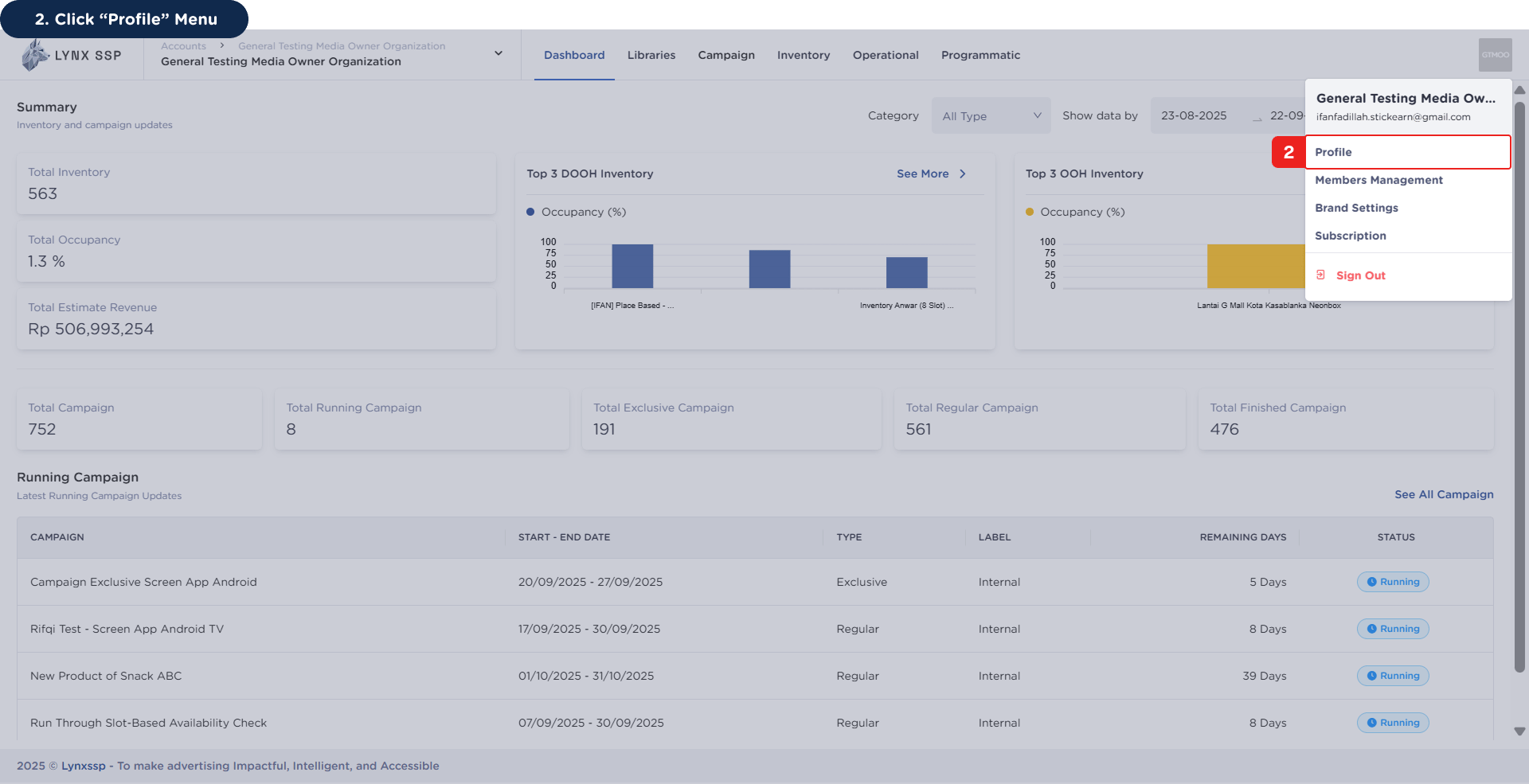 Accessing Profile Page 2
