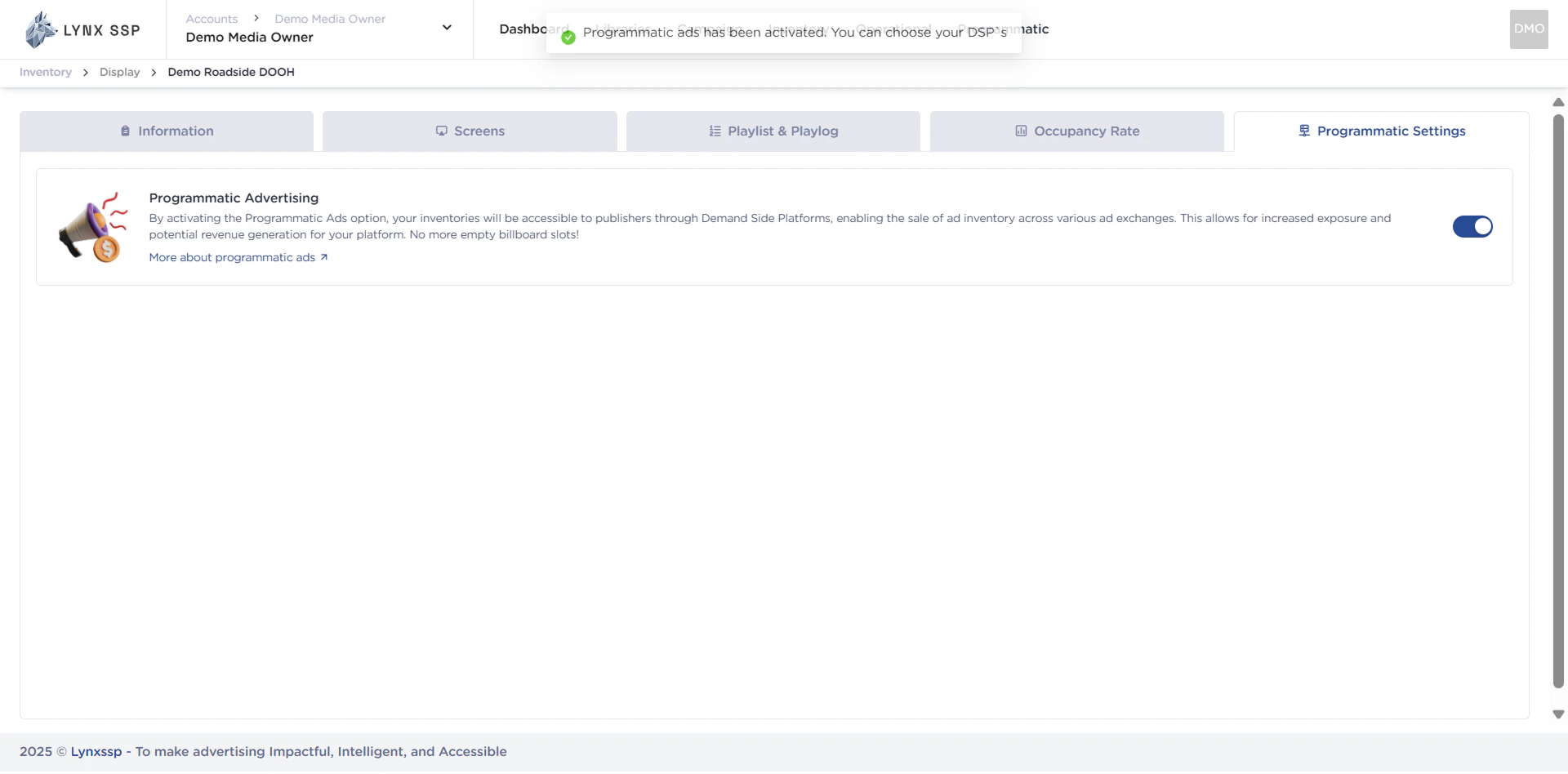 How to Set DOOH Inventory to Programmatic 3.2