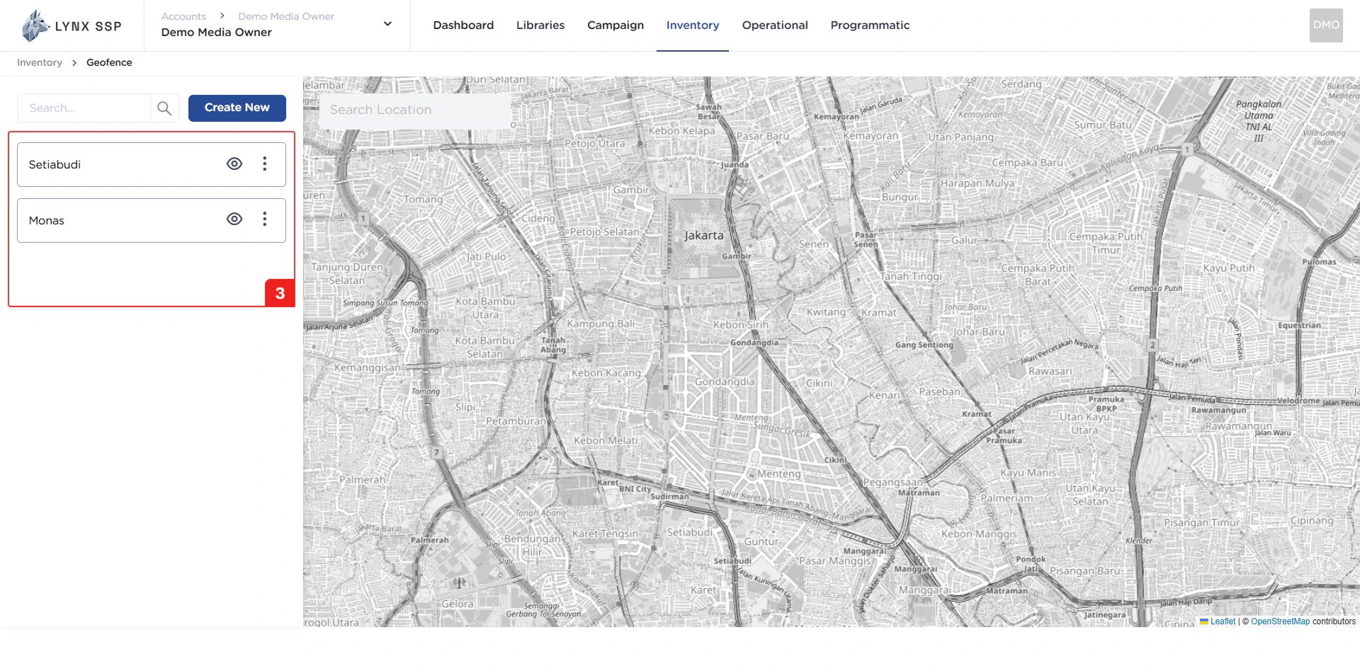 List Geofence