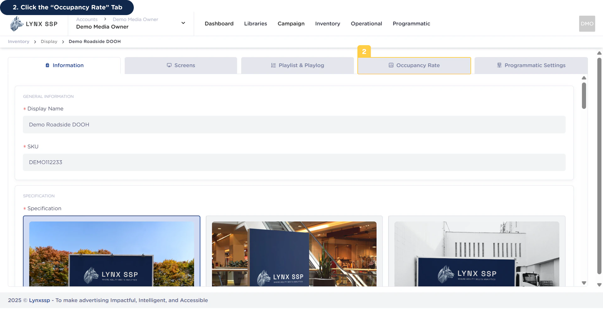 Accesing Occupancy Rate 2