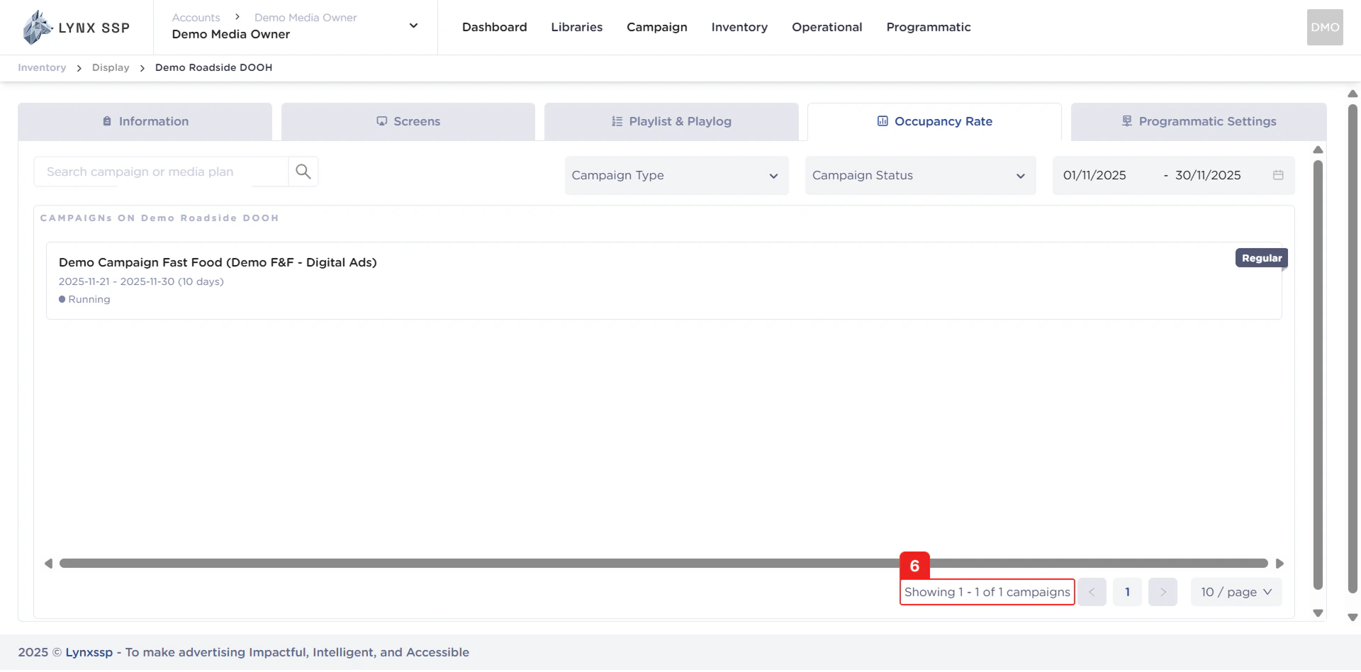 Campaign Count Information