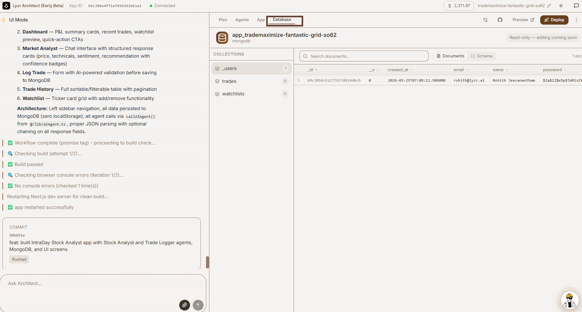 Database Viewer Interface