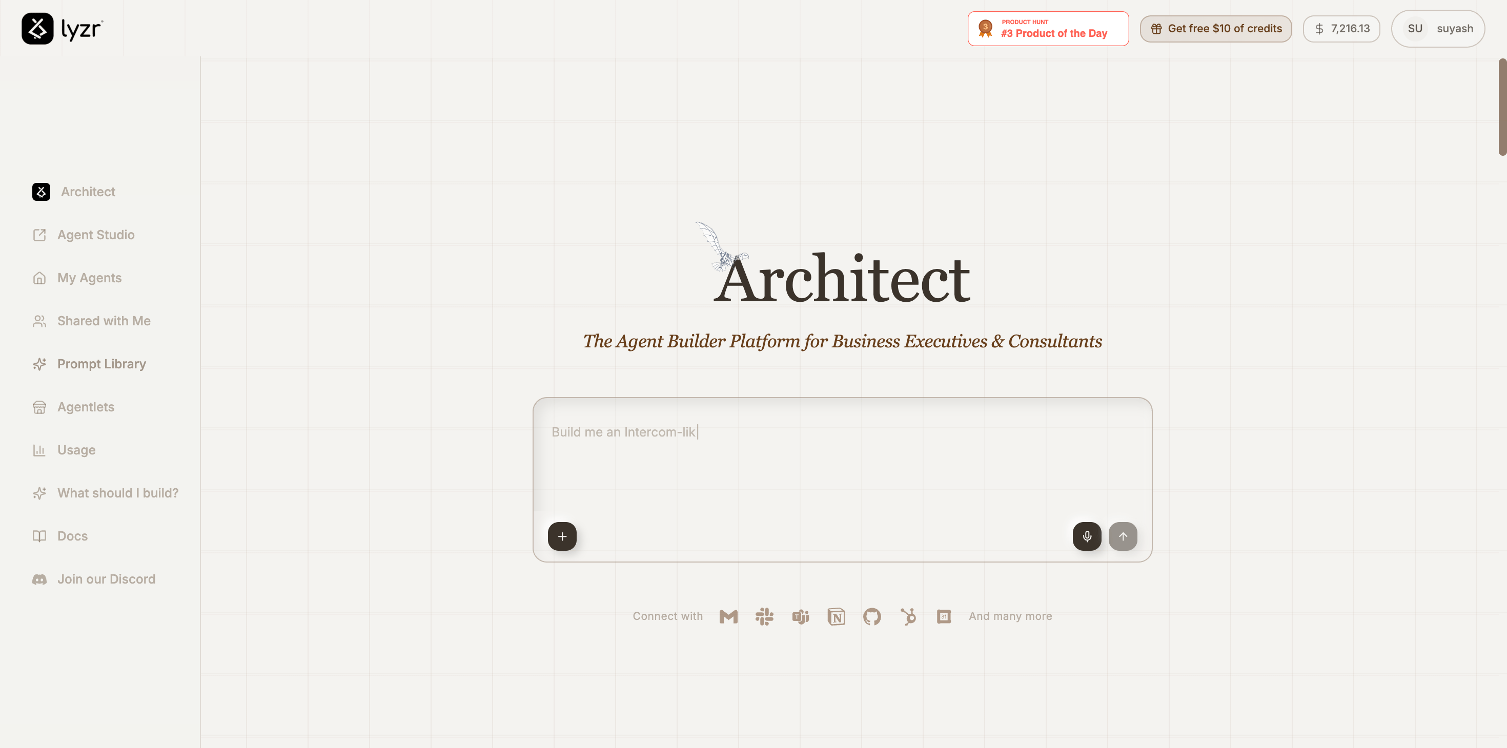 Lyzr Architect Interface