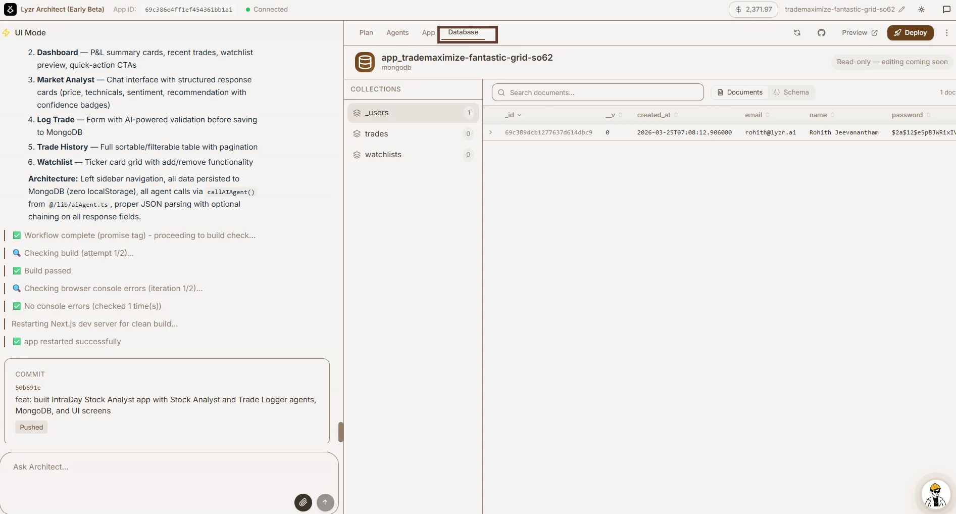 Database Viewer Interface