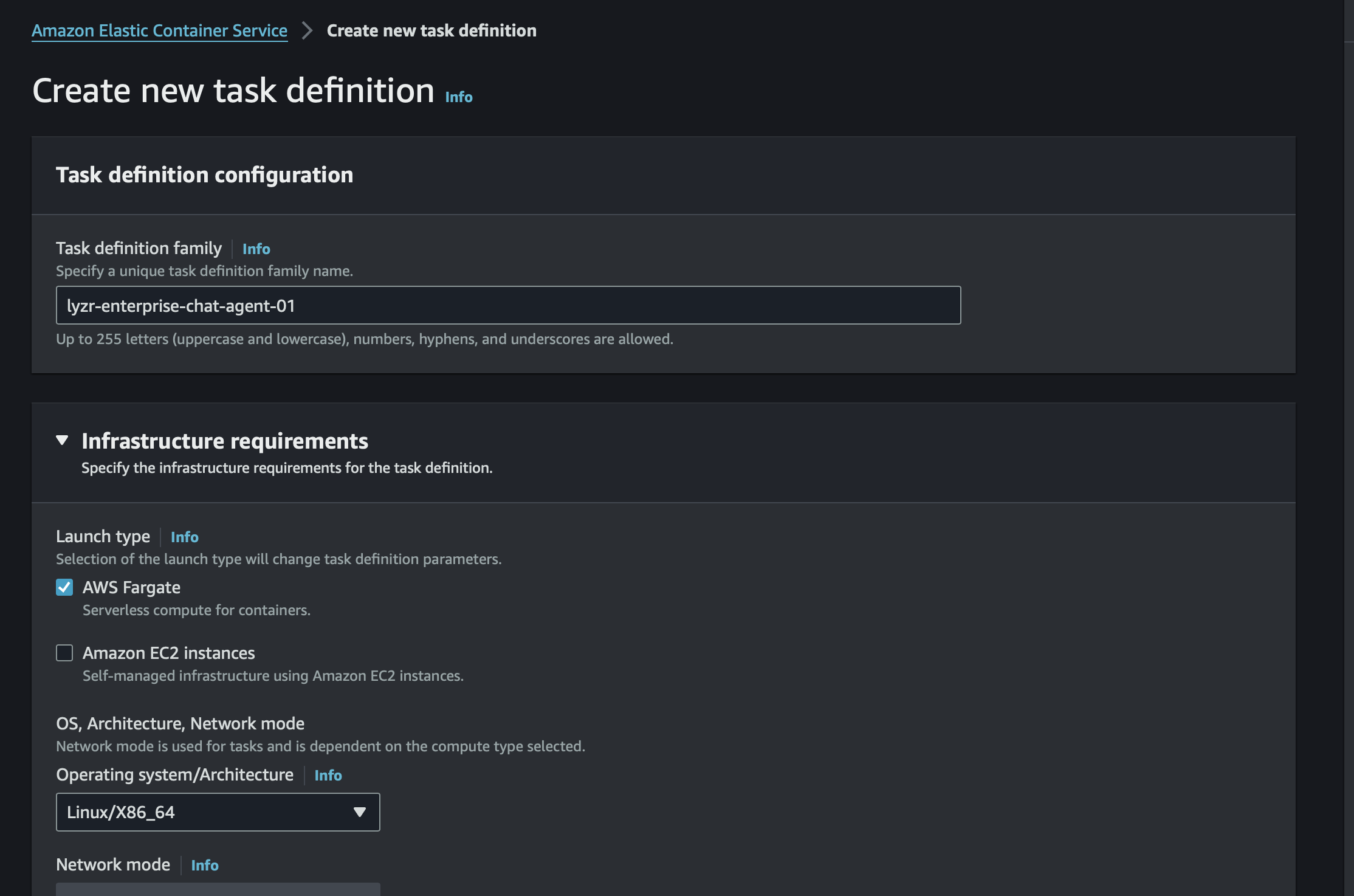 AWS ECS Create Task 1