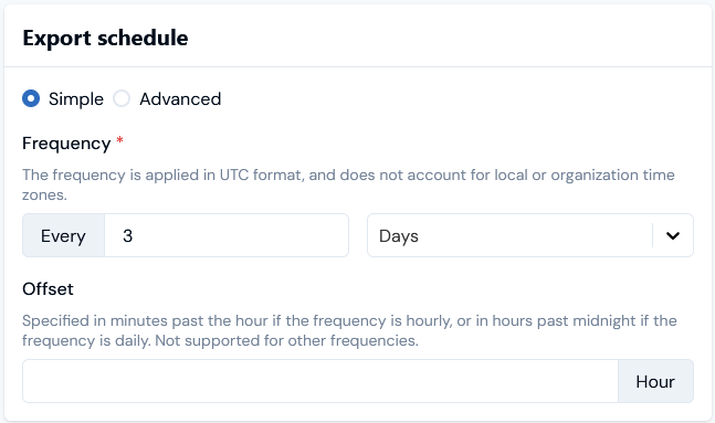 Creating Operational Data Export Schedules - m3ter Documentation
