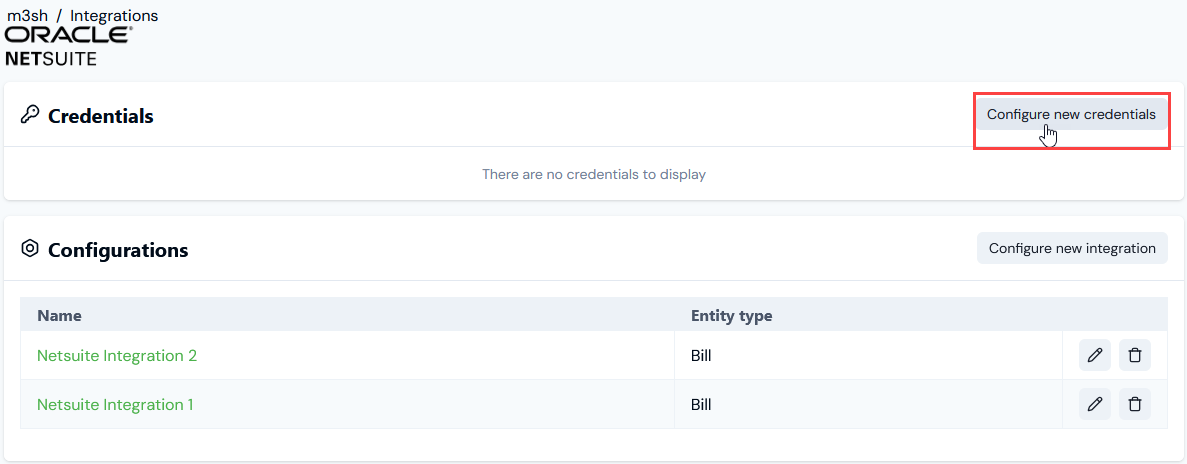 Integration Credentials11a