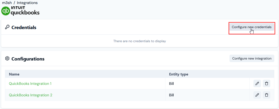 Integration Credentials17a