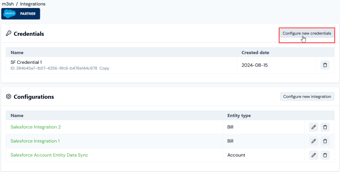 Integration Credentials19a
