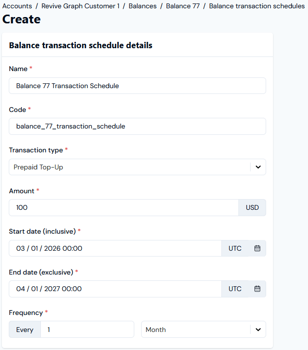 Balance Schedule16 Balance Schedule16