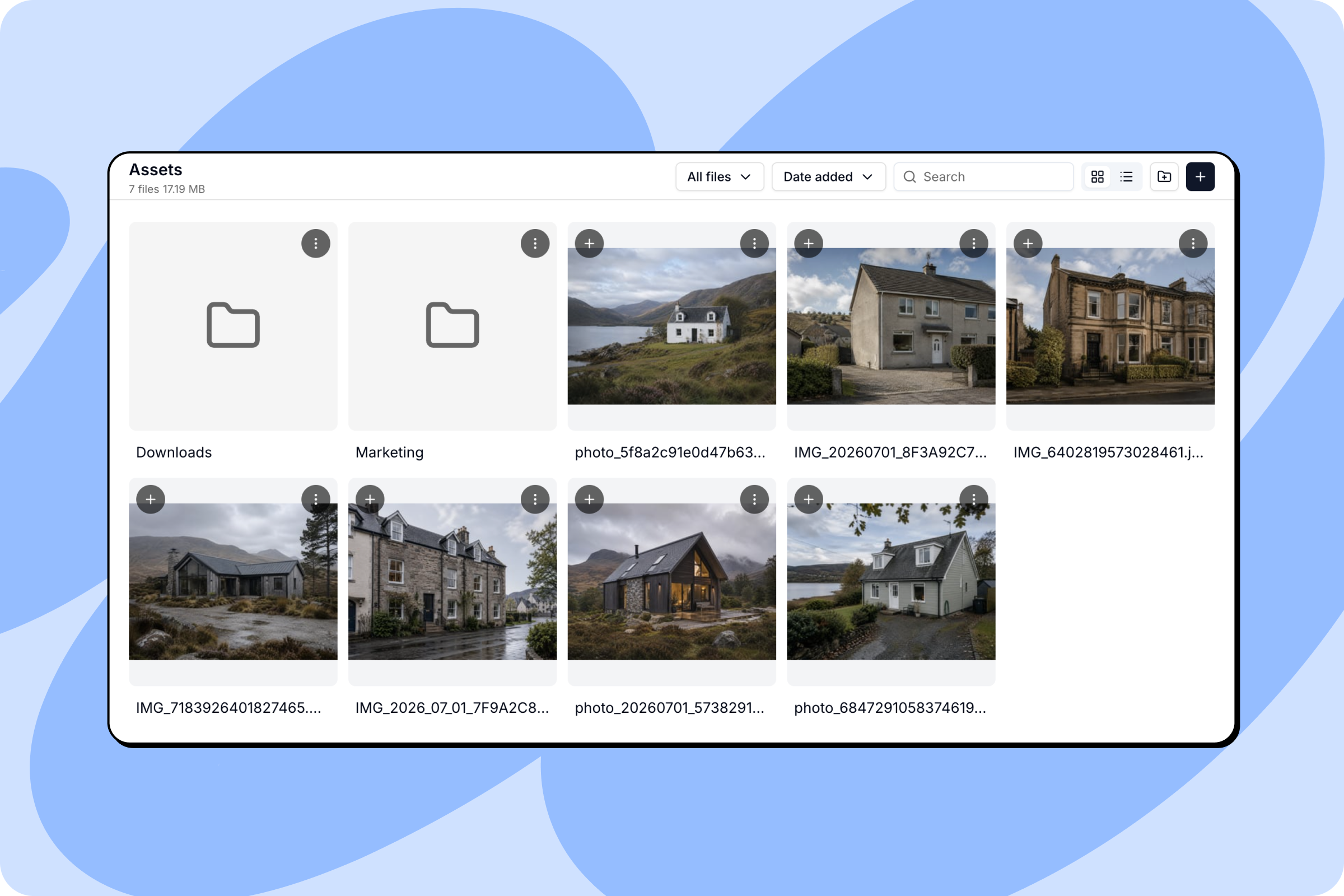 Assets tab