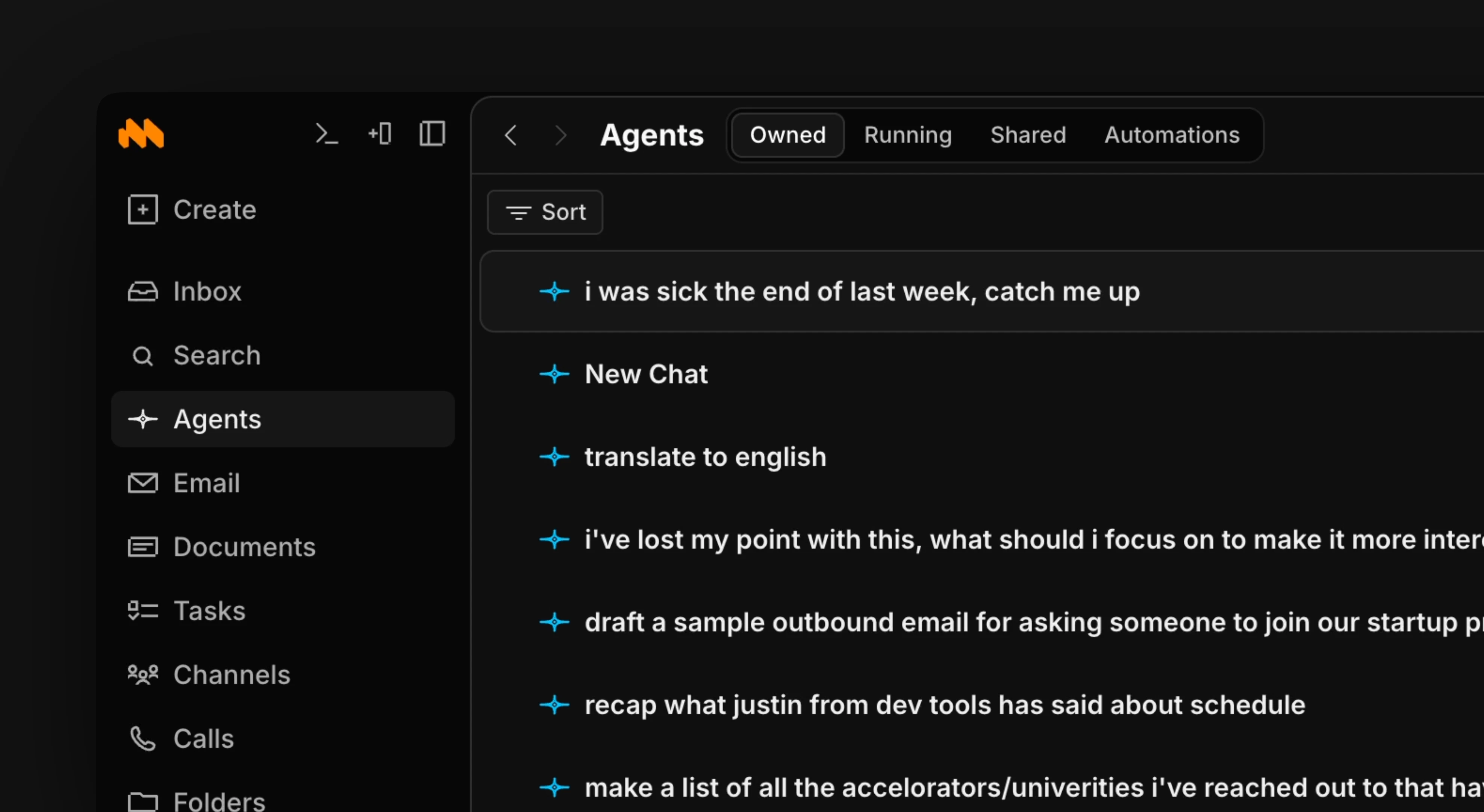 Agents Screenshot