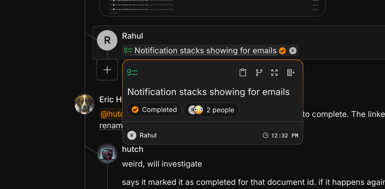 A document @mentioned in a channel message, shared with channel members
