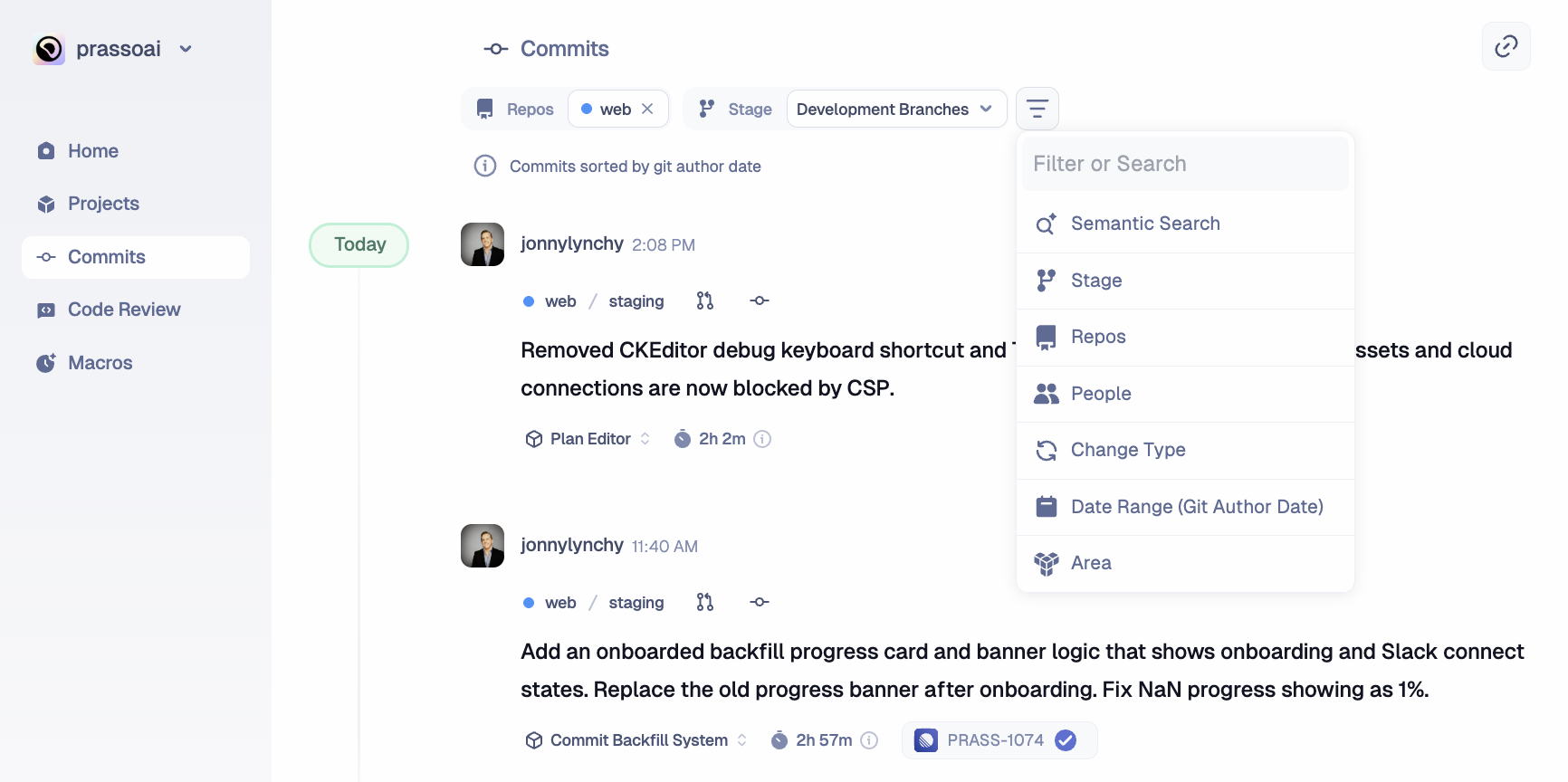 Commit Summaries