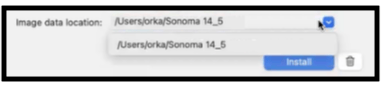 Image Data Location field in VM creation settings