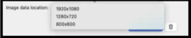 VM display resolution and resource configuration fields