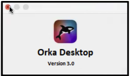 Orka Desktop About screen showing product version number