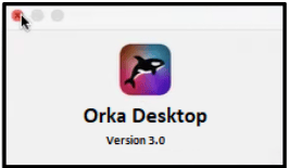 Orka Desktop About screen showing product version number